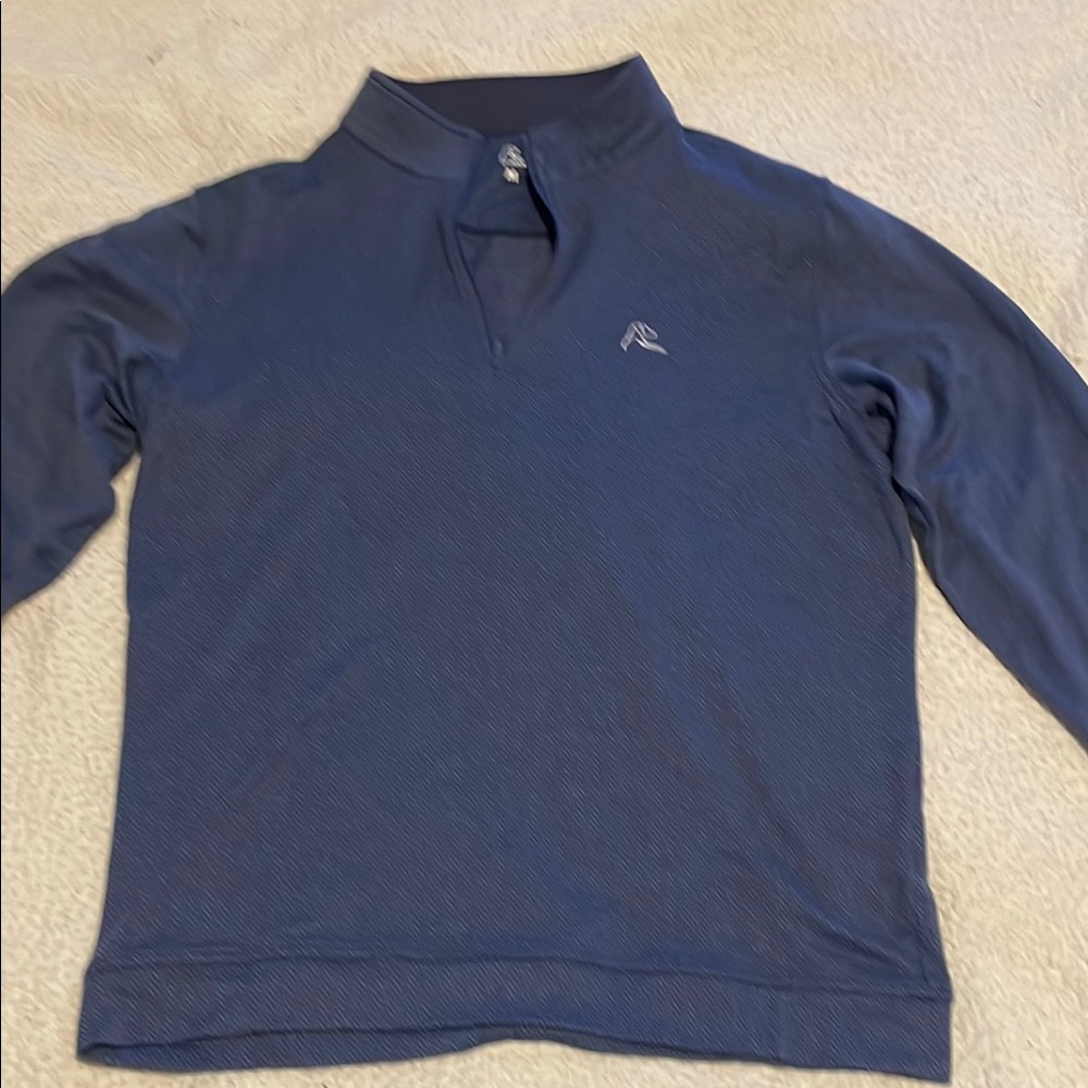 Men's Rhoback Navy Blue Quarter-zip Sweater